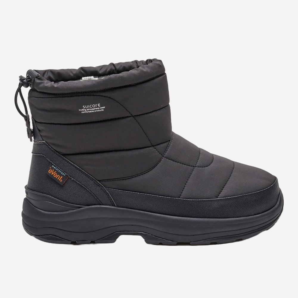 Suicoke Black Quilted Ankle Boots